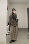 Daniel Andresen Knit Skirt Collection Handmade in Belgium DA-CARDINAL-SHA Virgin wool Sand PDA7 1
